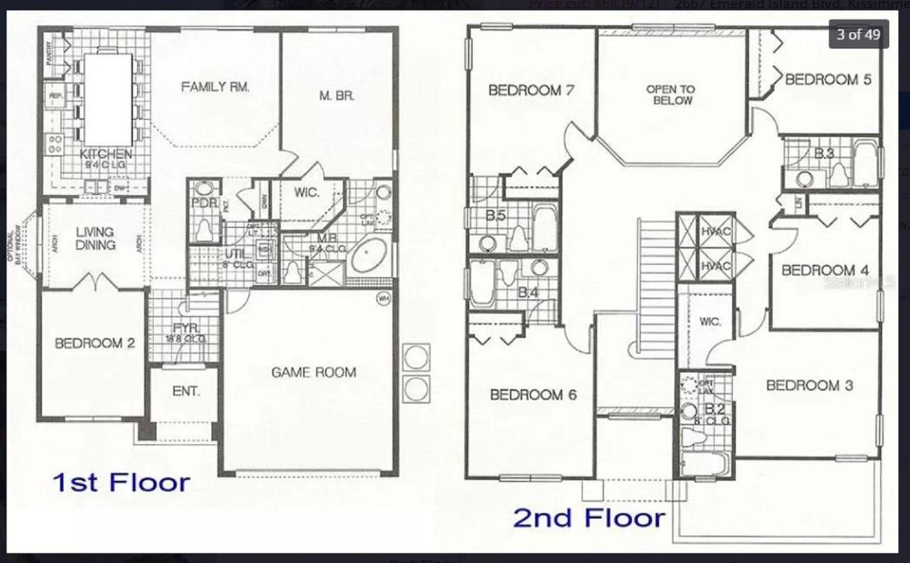 7 Bedroom, 6 Bath And Pool Near Disney In Emerald Island 4 King Master Suites Kissimmee Bagian luar foto